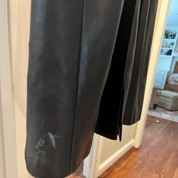 MLC Leather Coat with Faux Fur Collar - Picture 4 of 7